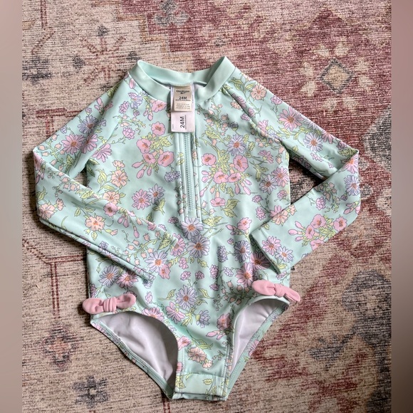 Oshkosh Floral Bathing Suit - Picture 1 of 3